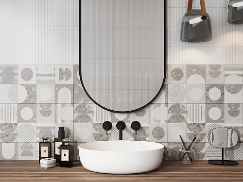 Плитка 010100001541 Lane (Лейн) grey wall 03 25х60, Gracia Ceramica