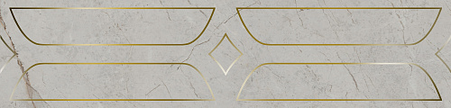 Бордюр KMB3STA001BR Ифран серый светлый глянцевый обрезной 60x14,5x0,9, Kerama Marazzi (Керама Марацци)