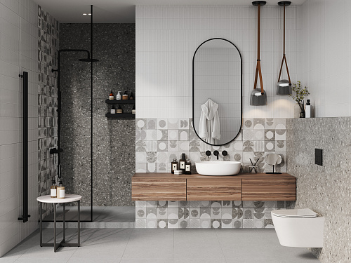 Плитка 010100001541 Lane (Лейн) grey wall 03 25х60, Gracia Ceramica