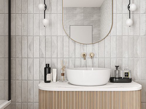 Декор 010300000248 Cameo (Камео) grey decor 01 25х60, Gracia Ceramica