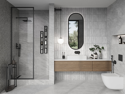 Декор 010300000248 Cameo (Камео) grey decor 01 25х60, Gracia Ceramica
