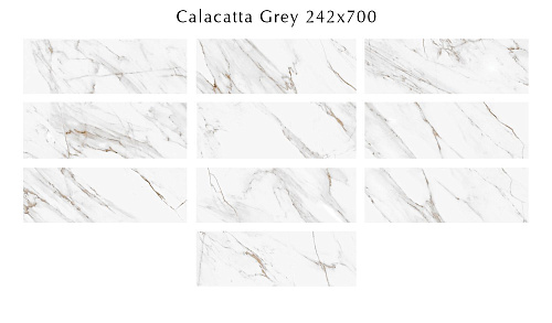 Плитка 509121101 Calacatta Grey (Калакáтта Грэй) 24,2х70, Eletto Ceramica (Элетто Керамика)